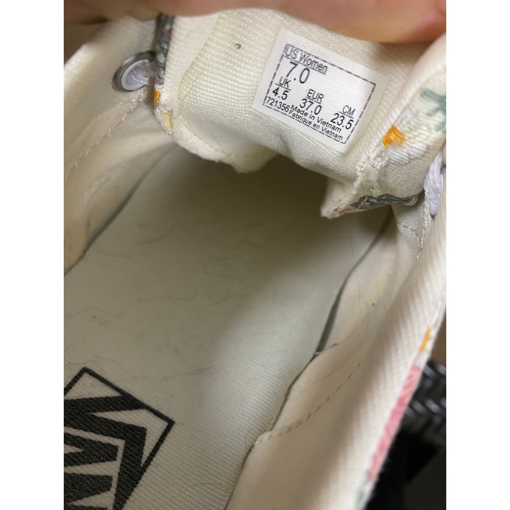 Vans Era Floral Succulent Print Canvas Low Top Sneakers Womens 7 Cream Pink - Picture 6 of 8